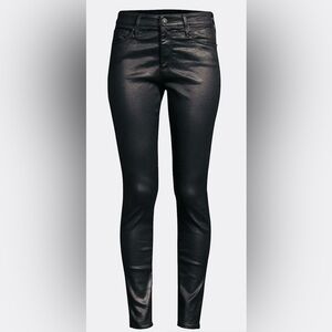AG Adriano Goldschmied The Farrah Skinny High Rise Ankle Faux Leather Jeans